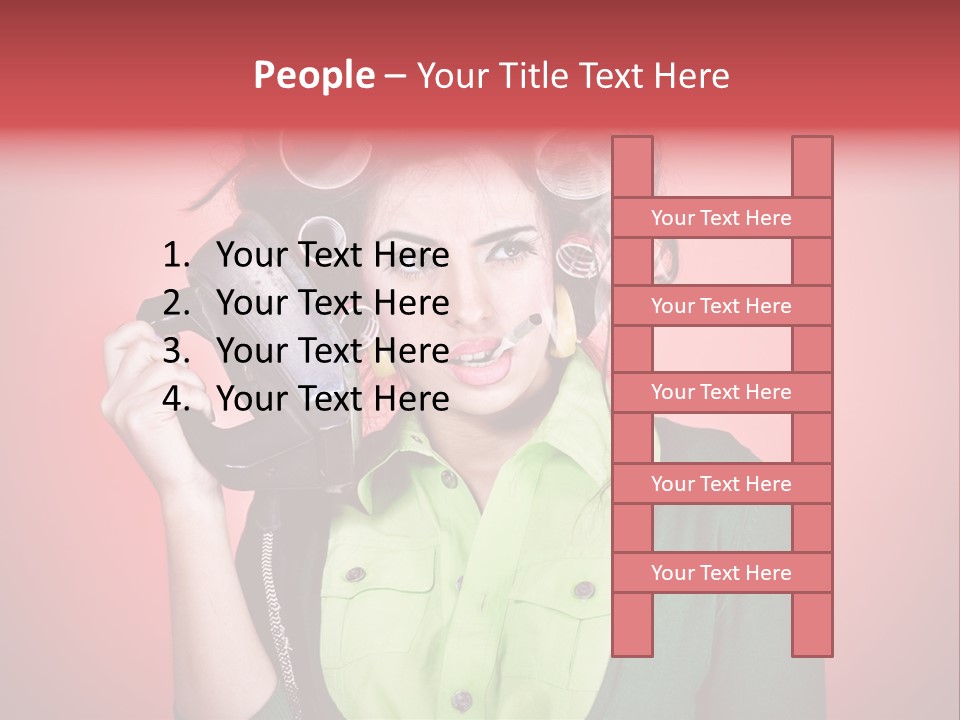 Female Young Tool PowerPoint Template