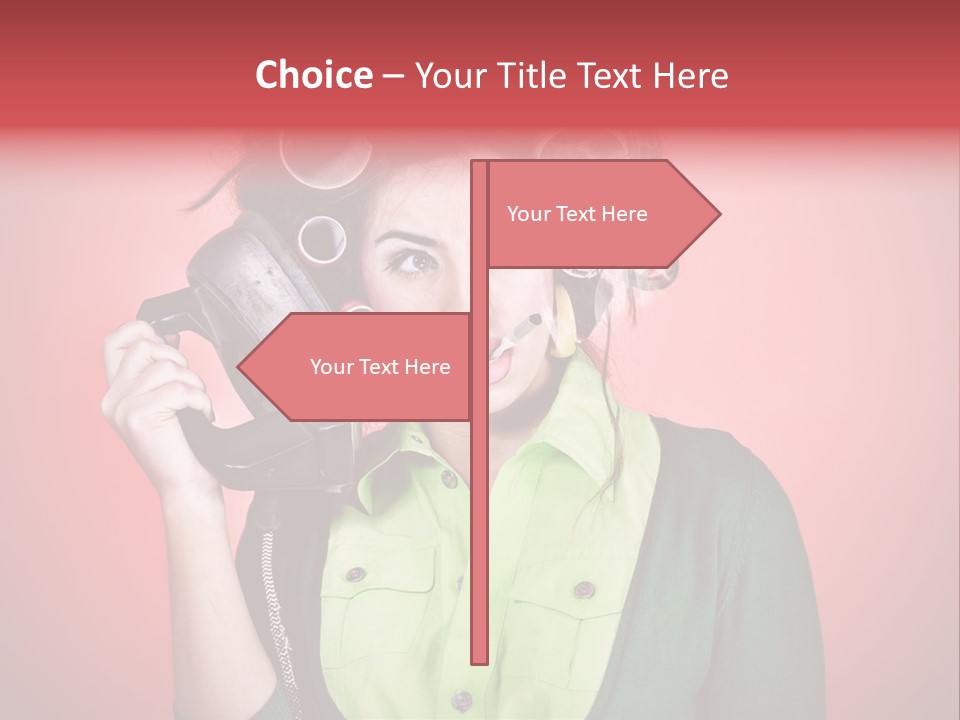 Female Young Tool PowerPoint Template