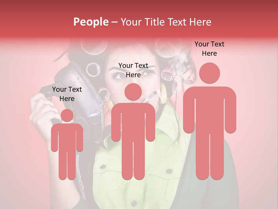 Female Young Tool PowerPoint Template