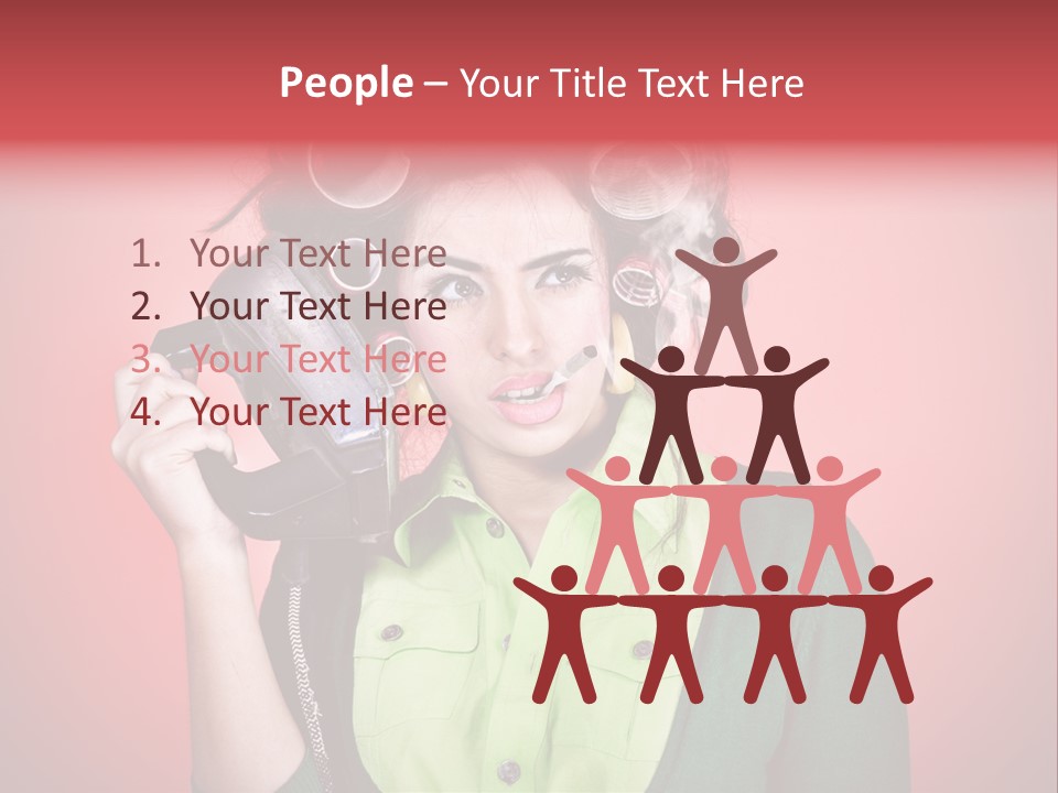 Female Young Tool PowerPoint Template