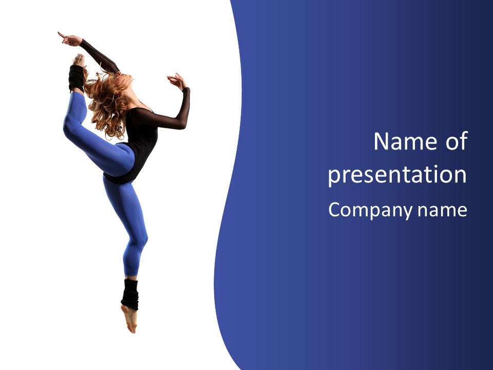 Theatrical Temptation Jump PowerPoint Template