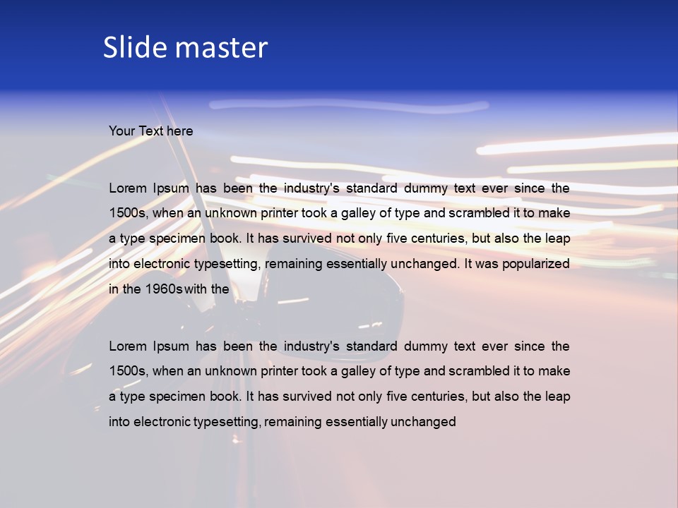 Zoom Move Blurred PowerPoint Template