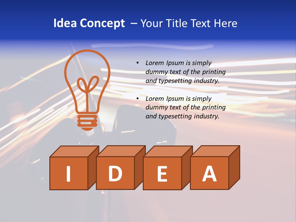 Zoom Move Blurred PowerPoint Template