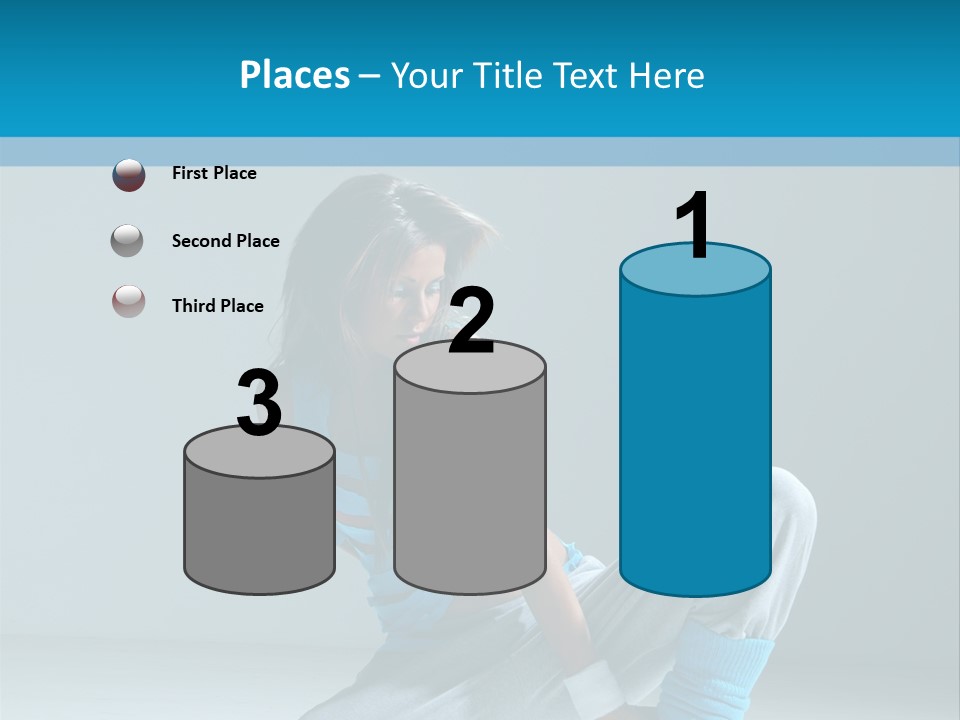 Woman Balance Vertical PowerPoint Template