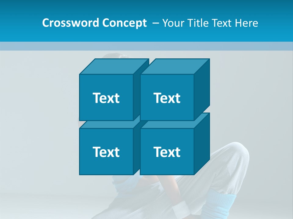 Woman Balance Vertical PowerPoint Template