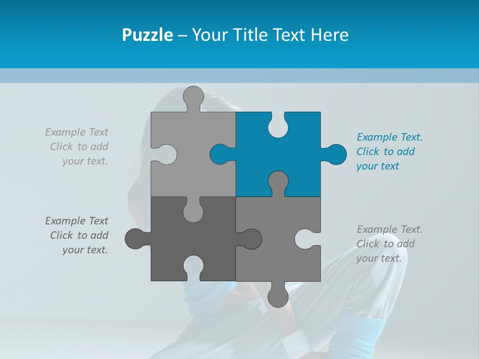 Woman Balance Vertical PowerPoint Template