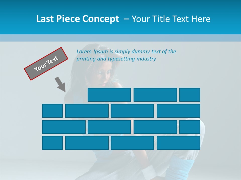 Woman Balance Vertical PowerPoint Template