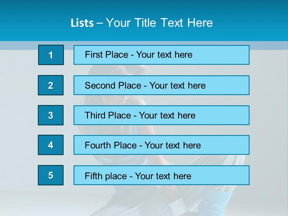 Woman Balance Vertical PowerPoint Template