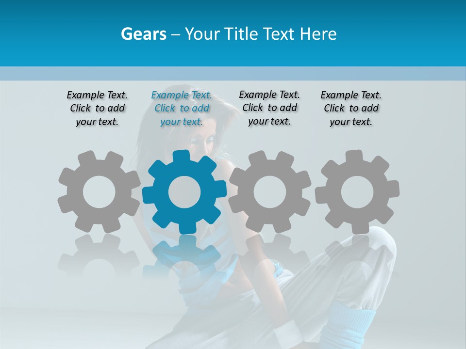 Woman Balance Vertical PowerPoint Template