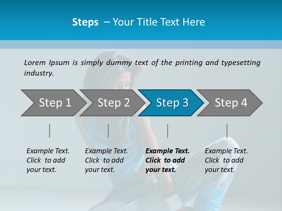 Woman Balance Vertical PowerPoint Template