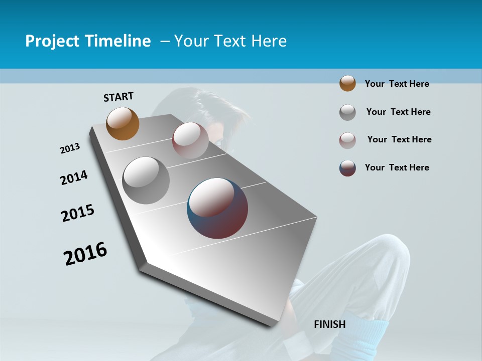 Woman Balance Vertical PowerPoint Template