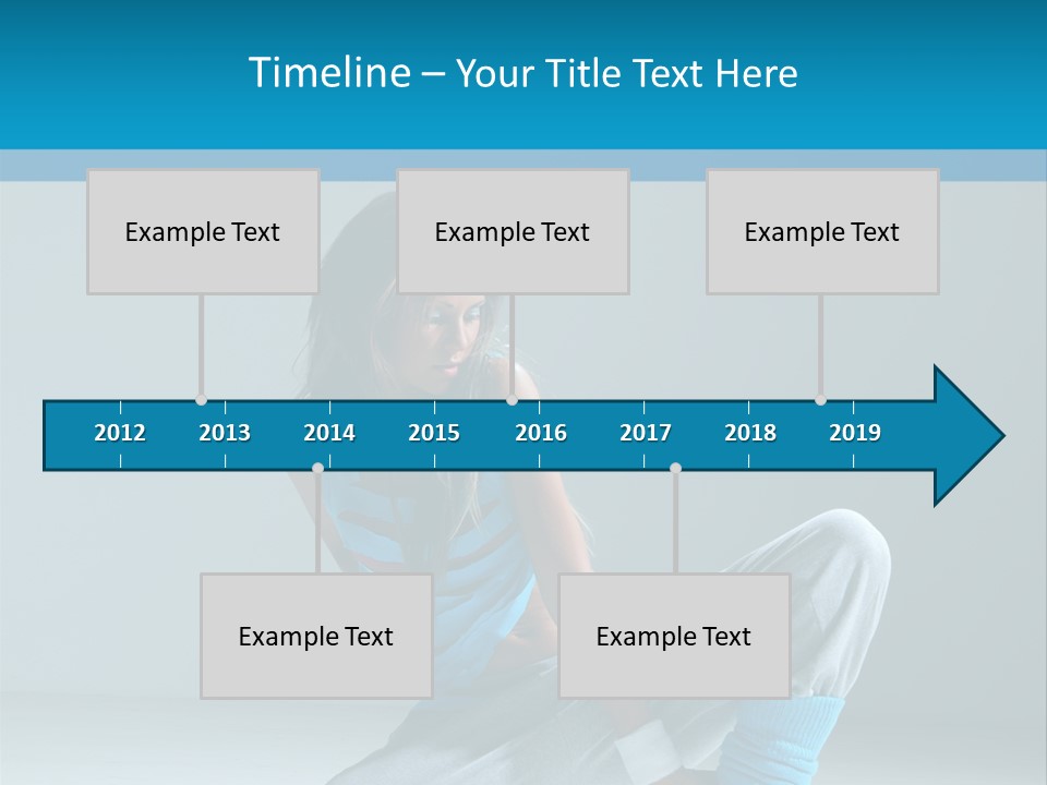 Woman Balance Vertical PowerPoint Template