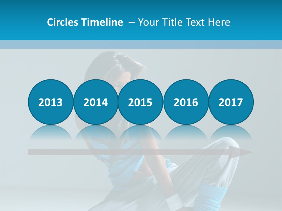 Woman Balance Vertical PowerPoint Template