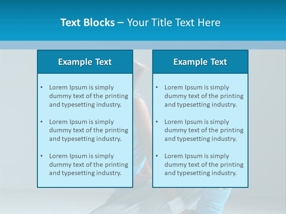 Woman Balance Vertical PowerPoint Template