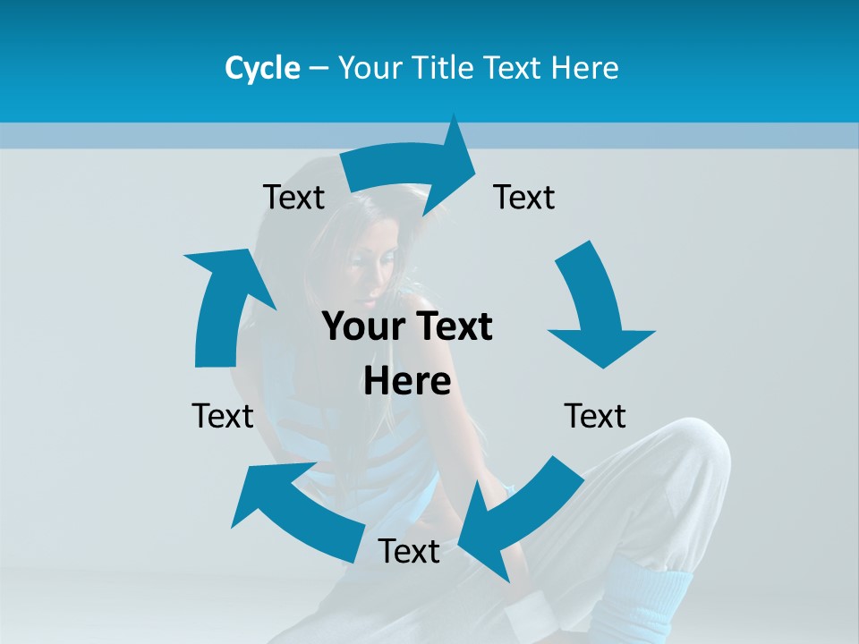 Woman Balance Vertical PowerPoint Template