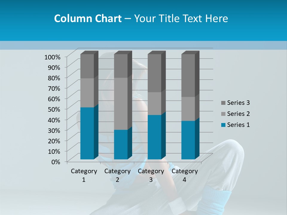 Woman Balance Vertical PowerPoint Template