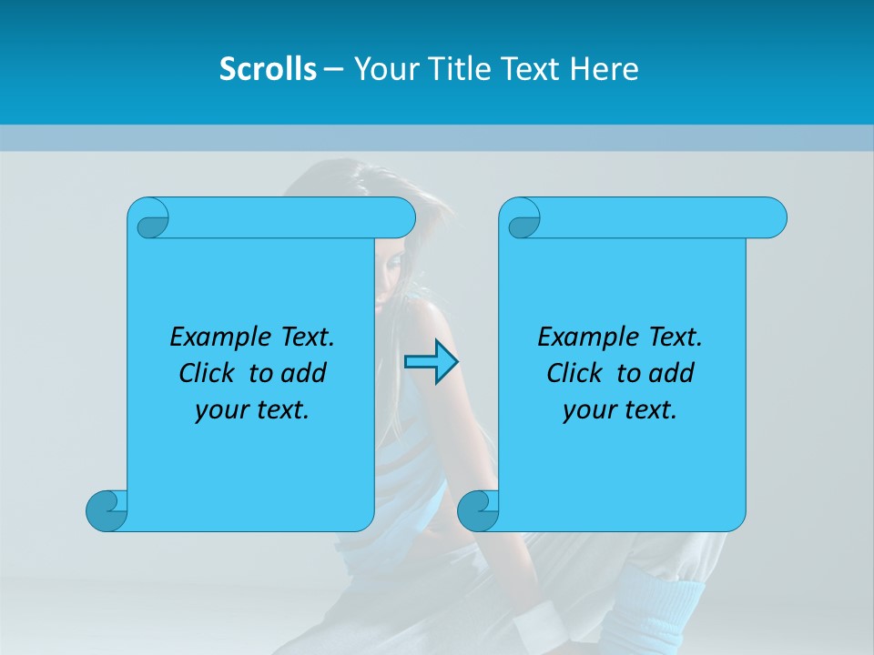 Woman Balance Vertical PowerPoint Template