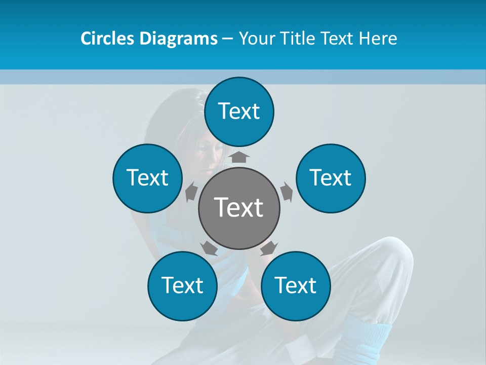 Woman Balance Vertical PowerPoint Template