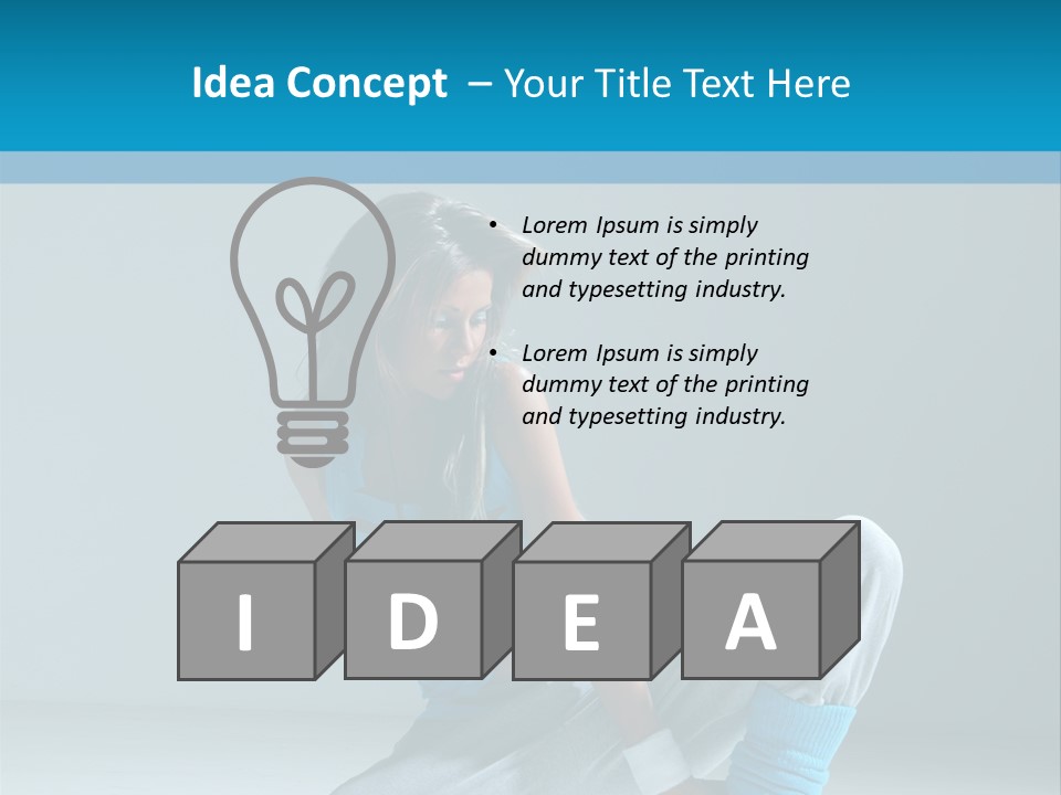 Woman Balance Vertical PowerPoint Template