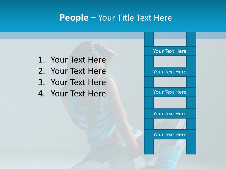 Woman Balance Vertical PowerPoint Template