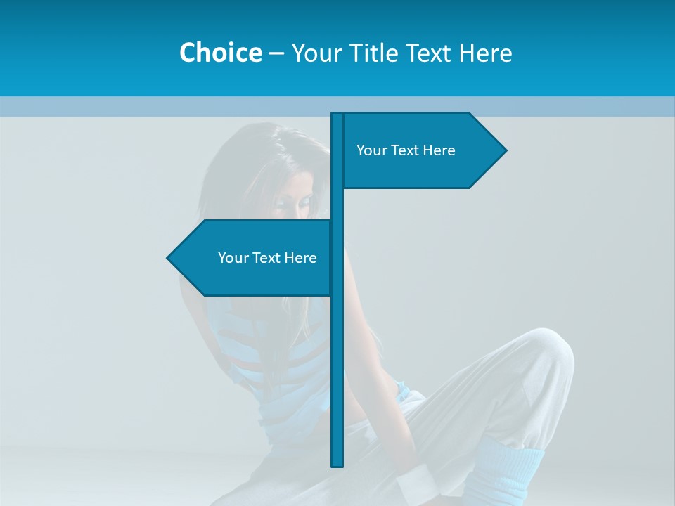 Woman Balance Vertical PowerPoint Template