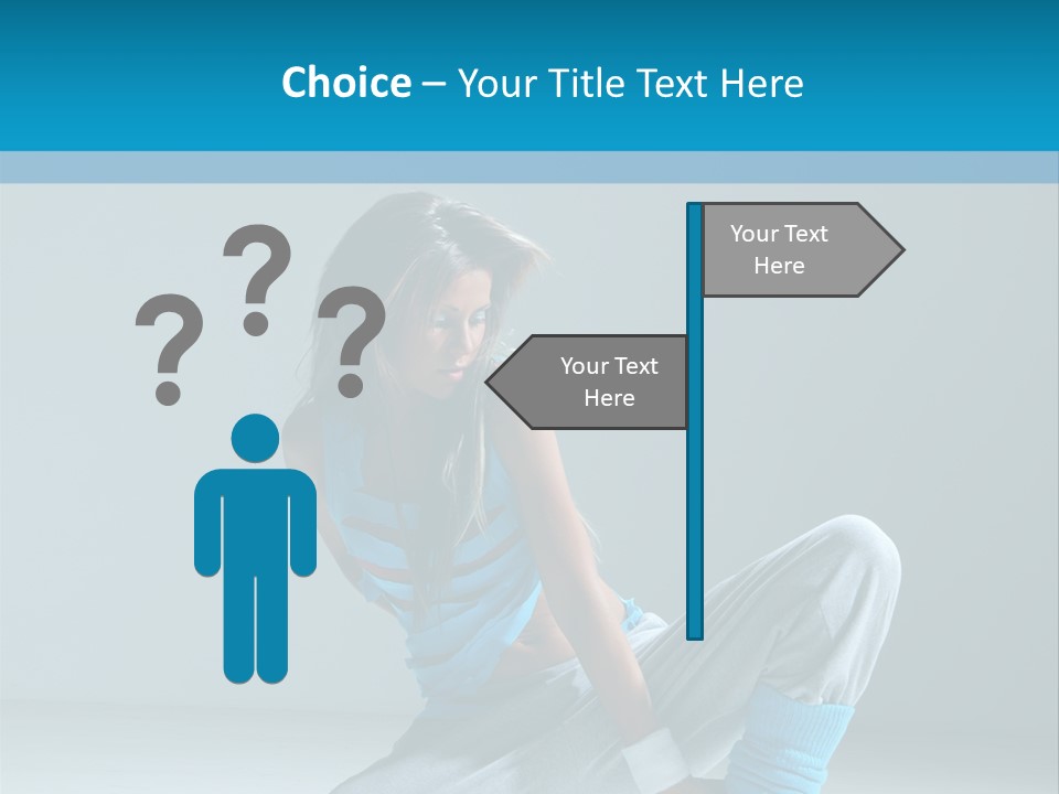Woman Balance Vertical PowerPoint Template