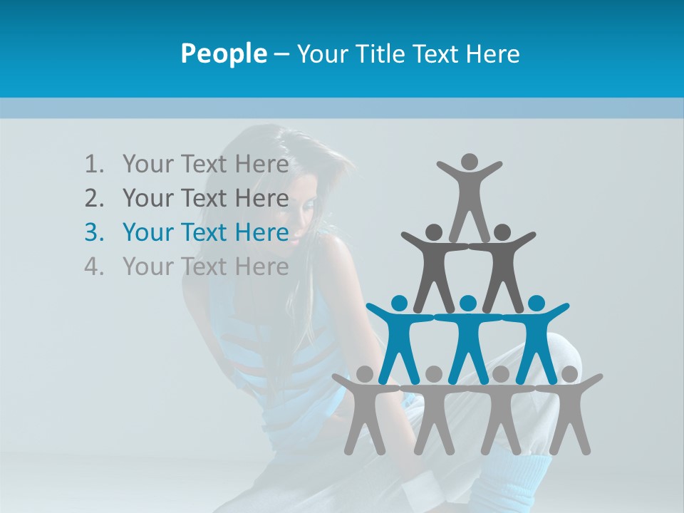 Woman Balance Vertical PowerPoint Template