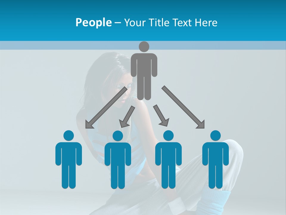 Woman Balance Vertical PowerPoint Template