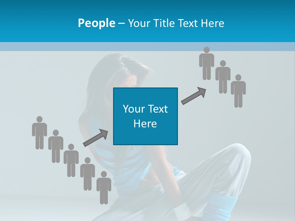 Woman Balance Vertical PowerPoint Template