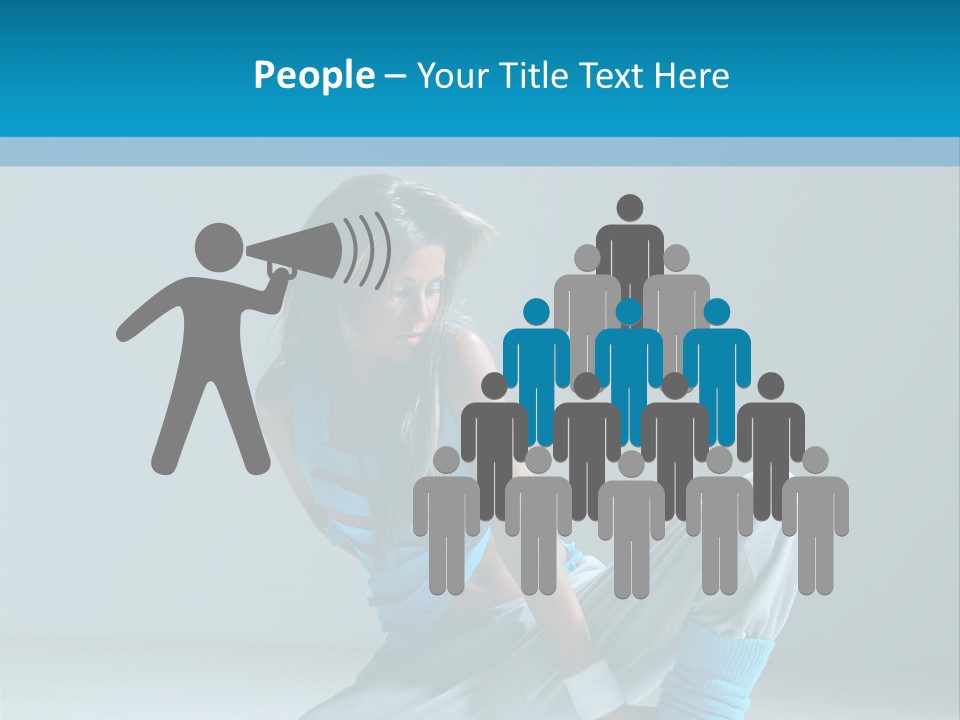 Woman Balance Vertical PowerPoint Template