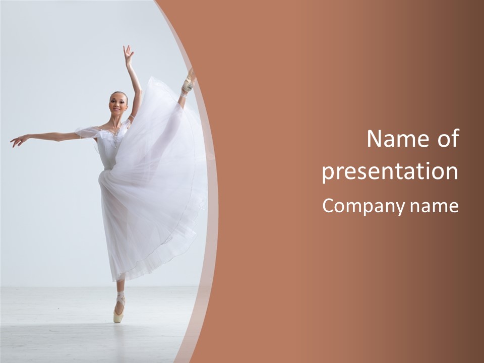 Female Traditional Ballerina PowerPoint Template