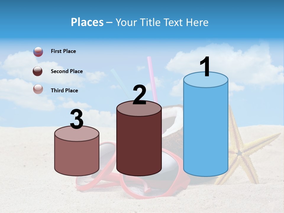 Refreshment Blue Scenic PowerPoint Template