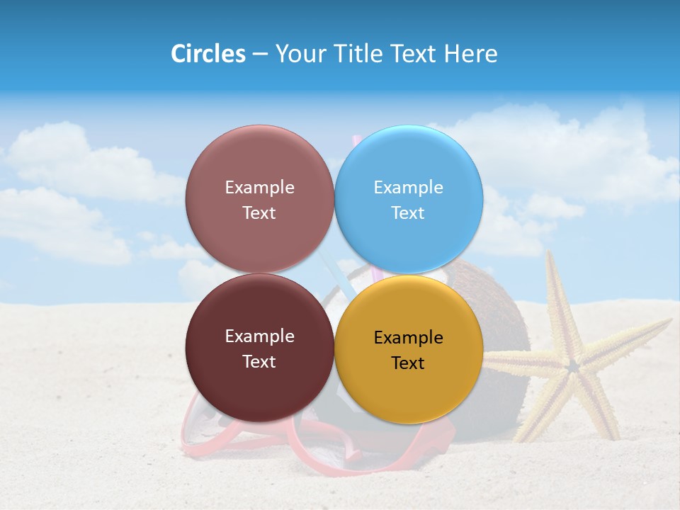 Refreshment Blue Scenic PowerPoint Template