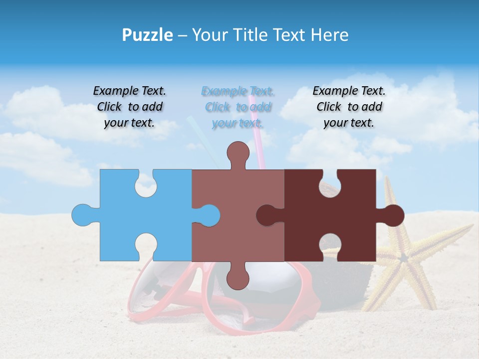 Refreshment Blue Scenic PowerPoint Template