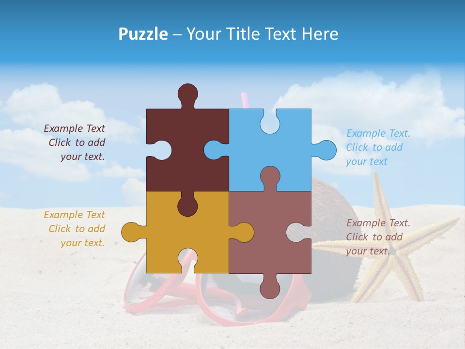 Refreshment Blue Scenic PowerPoint Template