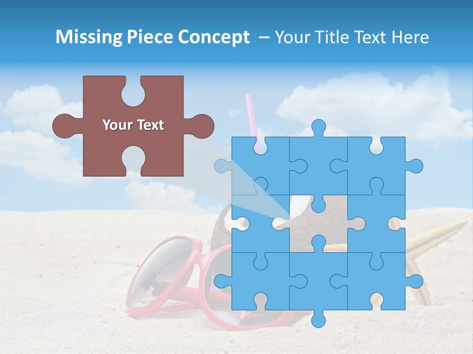 Refreshment Blue Scenic PowerPoint Template