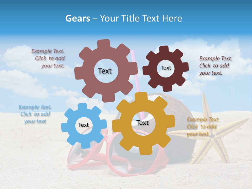 Refreshment Blue Scenic PowerPoint Template