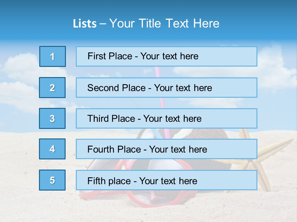 Refreshment Blue Scenic PowerPoint Template