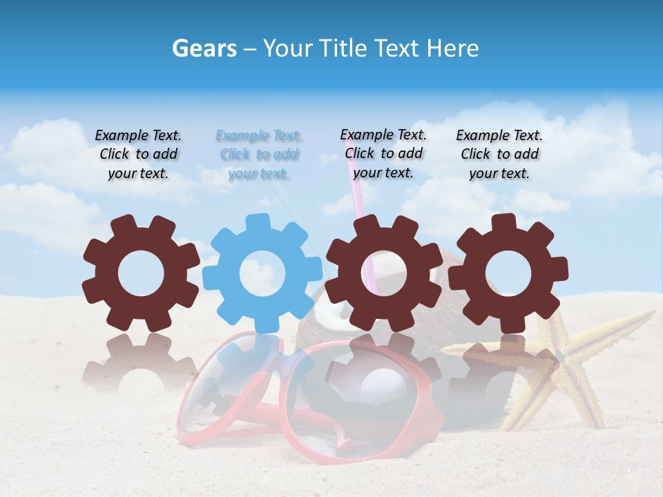 Refreshment Blue Scenic PowerPoint Template