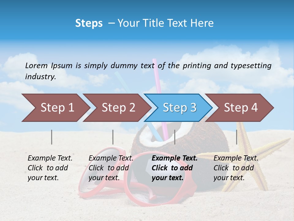 Refreshment Blue Scenic PowerPoint Template