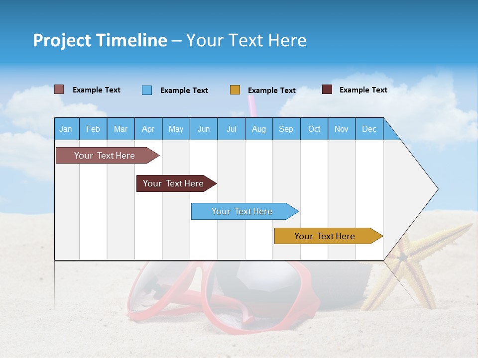 Refreshment Blue Scenic PowerPoint Template