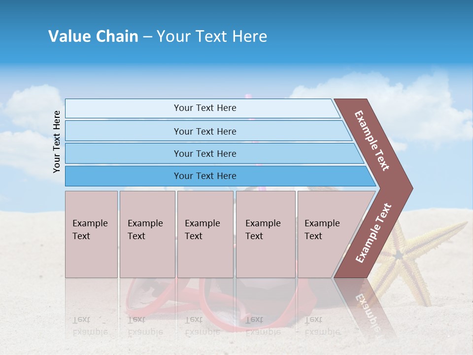 Refreshment Blue Scenic PowerPoint Template