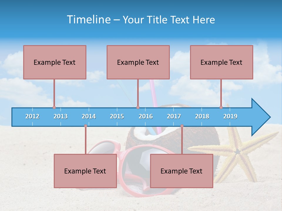 Refreshment Blue Scenic PowerPoint Template