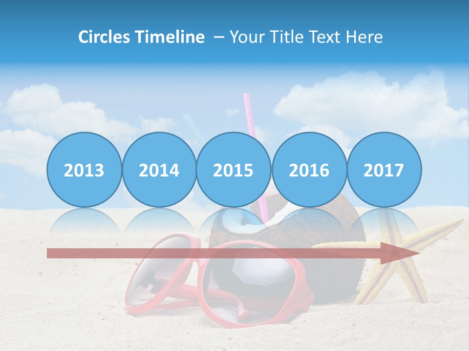 Refreshment Blue Scenic PowerPoint Template