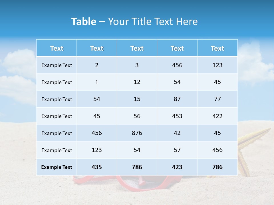Refreshment Blue Scenic PowerPoint Template