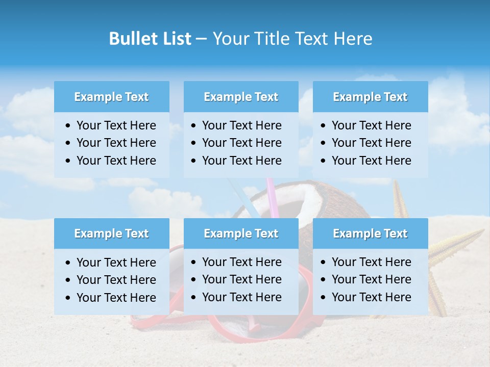 Refreshment Blue Scenic PowerPoint Template