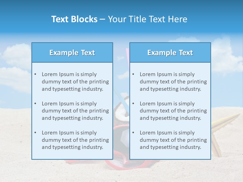 Refreshment Blue Scenic PowerPoint Template