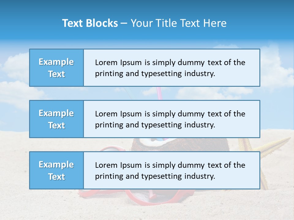 Refreshment Blue Scenic PowerPoint Template