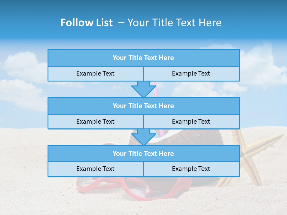 Refreshment Blue Scenic PowerPoint Template