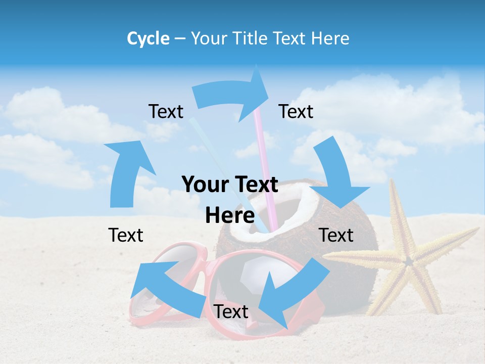 Refreshment Blue Scenic PowerPoint Template